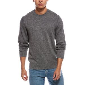 Vince Mens Classic Wool & Cashmere-Blend Crewneck Sweater, Grey